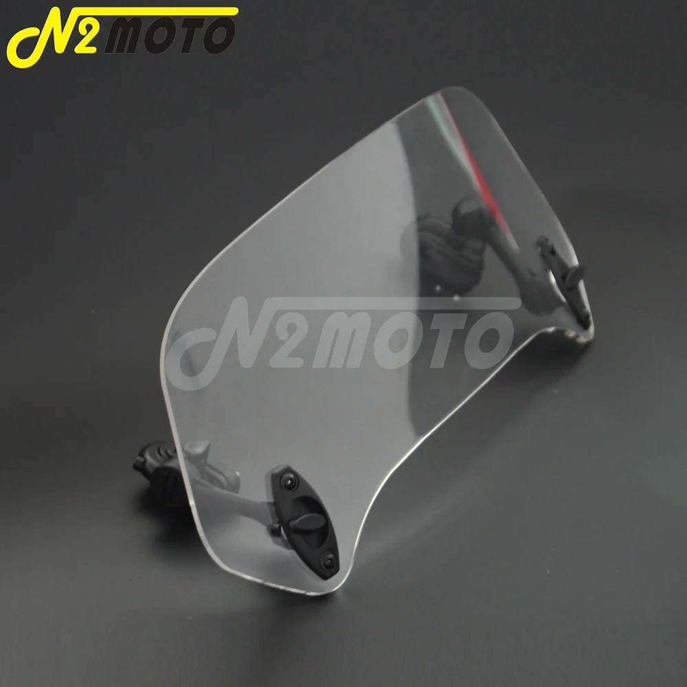 Clear Motorcycle Adjustable Air Flow Deflector Add On Windshield Extension Tour Wind Screen Spoiler for Aprilia Honda KAWASAKI