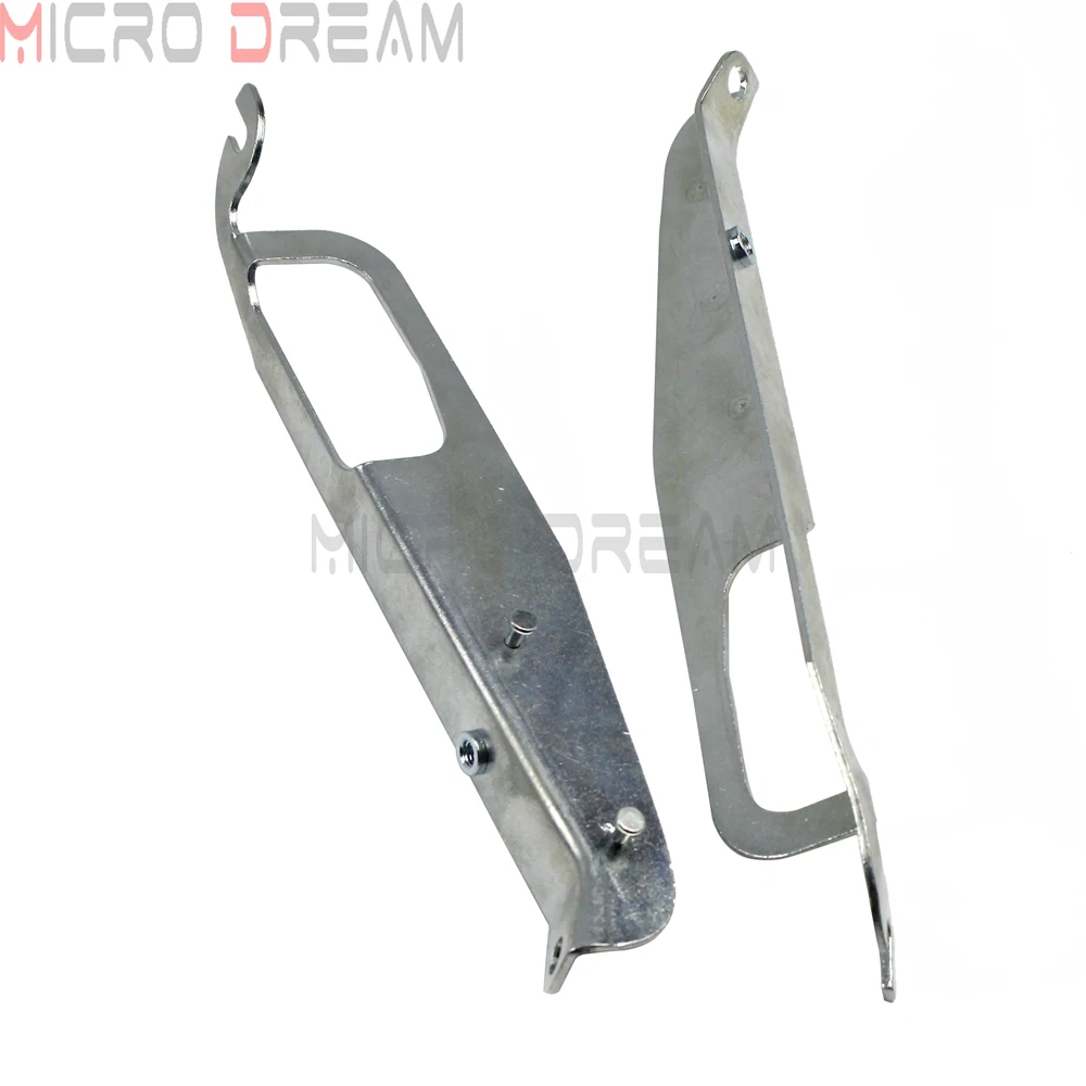 2pcs Chrome Batwing Inner Front Fairing Support Brackets For Harley Electra Glide Street Glide Tri Glide Ultra Classic FLHT FLHX