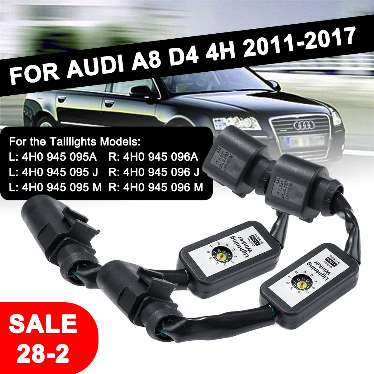 

LED Taillight Add-on Module Cable Dynamic Turn Signal Indicator For Audi A8 2011 2012 2013 2014 2015 2016 2017 2018 2019