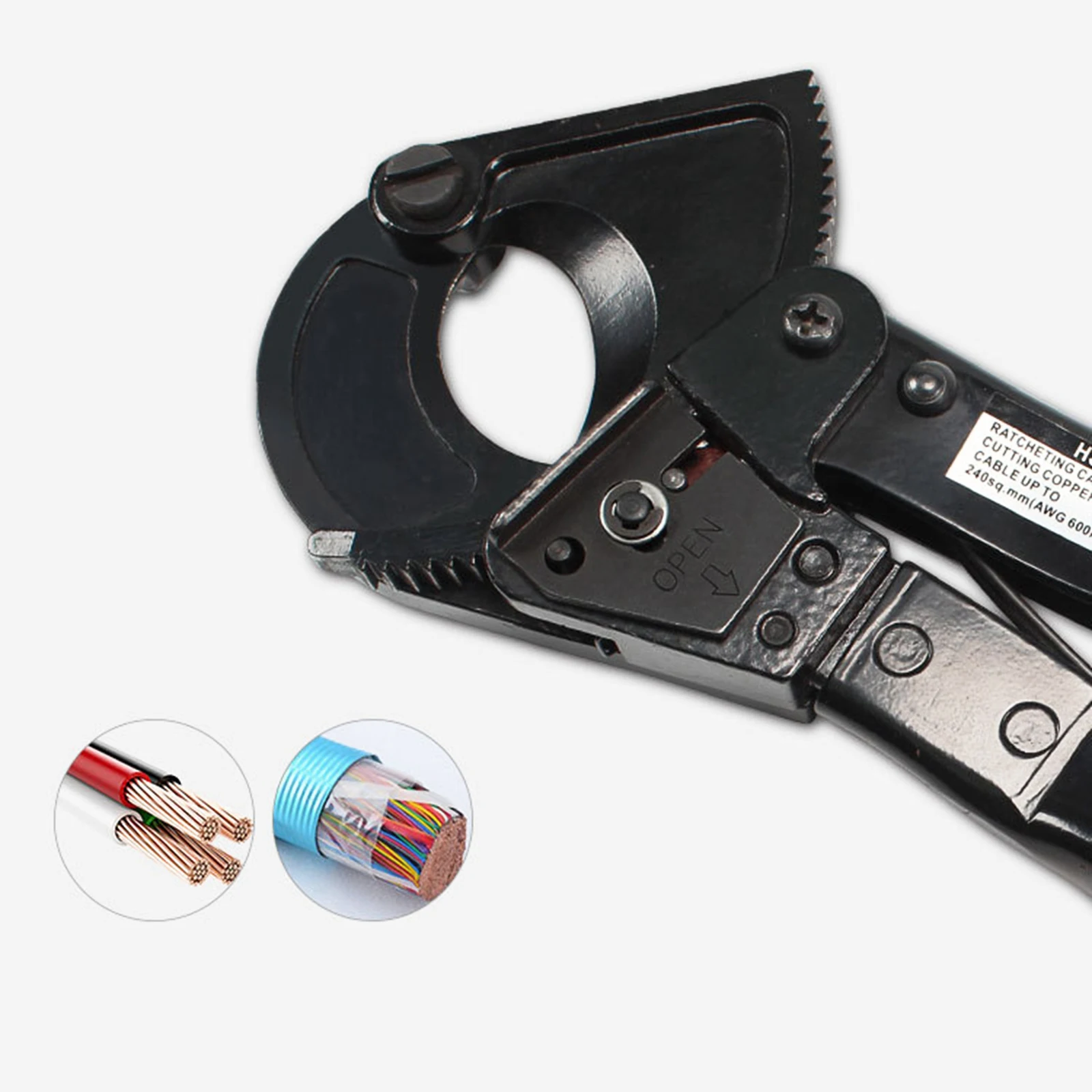 HS-520A 400mm ratratcheting cortador de cabo eletricista friso alicate scissor usado para cortar grandes fios alemanha design cortador de fio