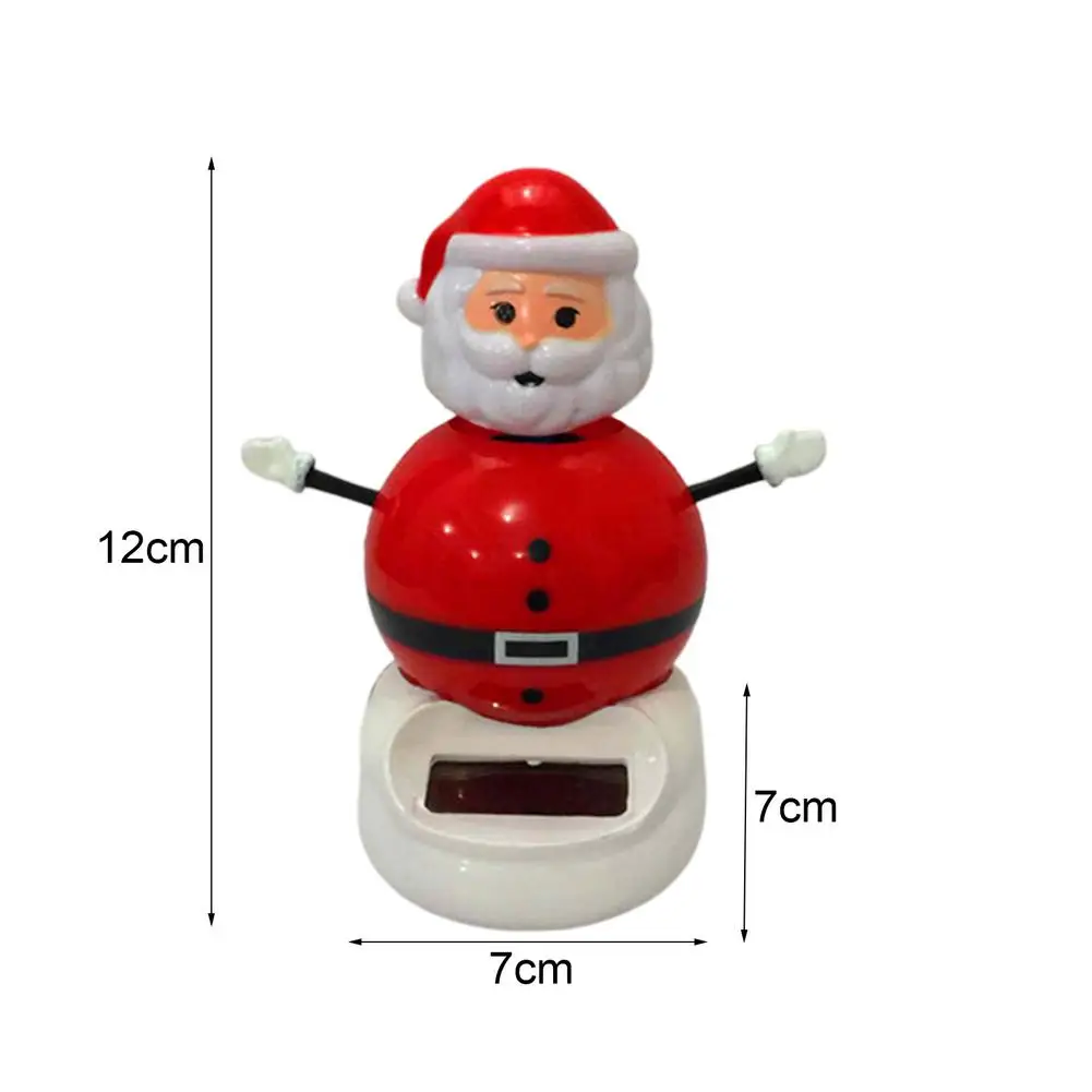 Solar Christmas Decorations Santa Solar Shaking Head Doll Car Dashboard Dolls Desktop Dancing Figure Toy Gift For Christmas