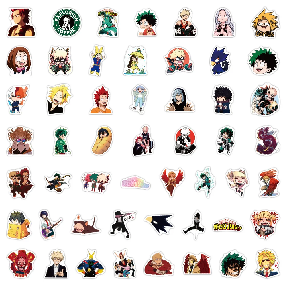 10/30/50PCS New My Hero Academy Anime Graffiti Sticker Car Trolley Case Notebook Waterproof Sticker Wholesale