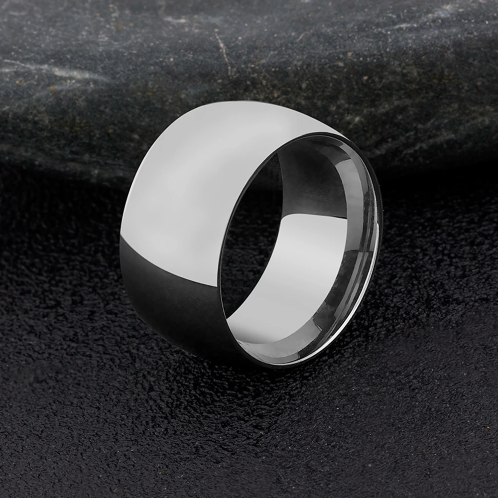 TYO Fashion Round Charm Jewelry Stainless Steel Ring For Women Men Couple Punk Finger Ring Wedding Party Birthday Gift Wholesale