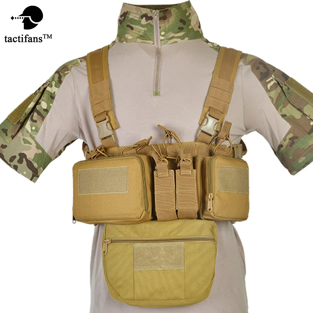 Tactical Vest Military Waist Pack Chest Airsoft Magazine Pouch Holster Molle System Nylon Outdoor HuntingVest Accessories