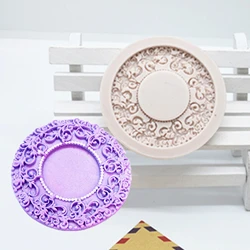 Round Lace Fondant Cake Silicone Molds Cake Decoration DIY Baking Tools Lace Kitchen Baking Accessories Resin Soap Mold