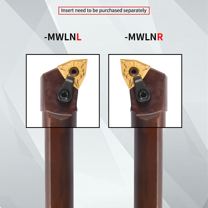 MWLNR ฤดูใบไม้ผลิเหล็ก S20T-MWLNR08 S25U-MWLNR08ยาวเครื่องกลึง CNC เครื่องมือ Holder คาร์ไบด์ WNMG0804 WNMG0808