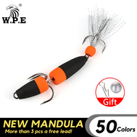 W.P.E Brand NEW MANDULA Size L 1 pcs Fishing Lure SwimBait 50Color Bass Lure Insect bait Soft Fishing Lure Pesca Fishing Wobbler