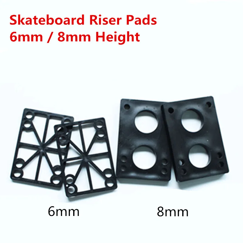 3mm 6mm 9mm miękka grubość deskorolka piony podkładki Longboard amortyzacja Riser Road Pad Skate Board akcesoria 2 sztuk/partia