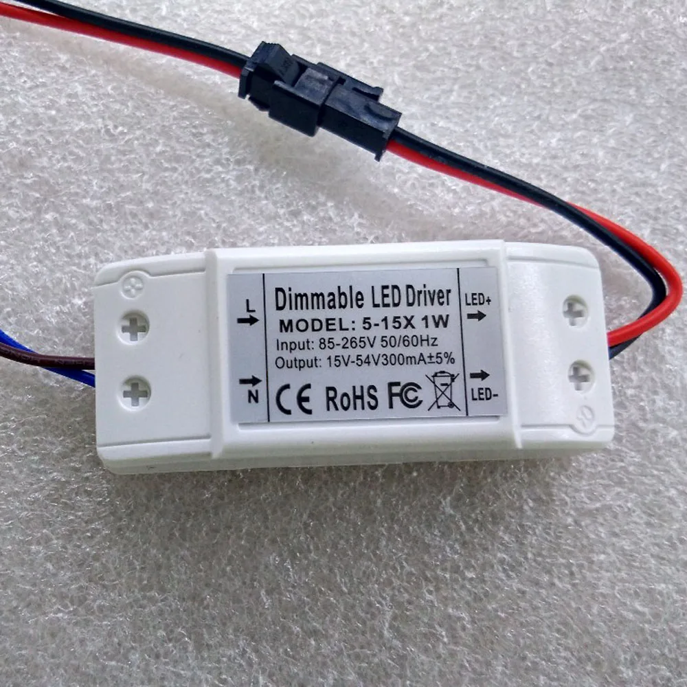 5-24x1W Dimmable Led Driver 300mA 5W 7W 9W 10W 15W 18W 20W 21W 24W Power Supply AC 110V 220V for LED Ceiling lights Bulb