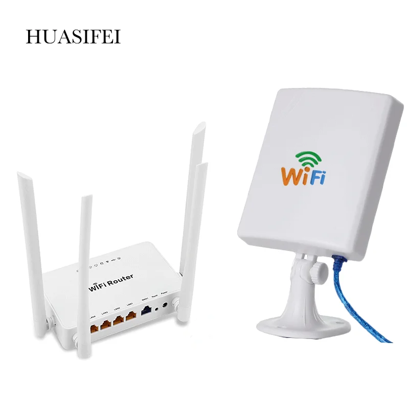 5dbi antenna Openwrt WiFi router High power wireless adapter High gain Wifi USB adapter with 14dbi antenna and 5M USB cable