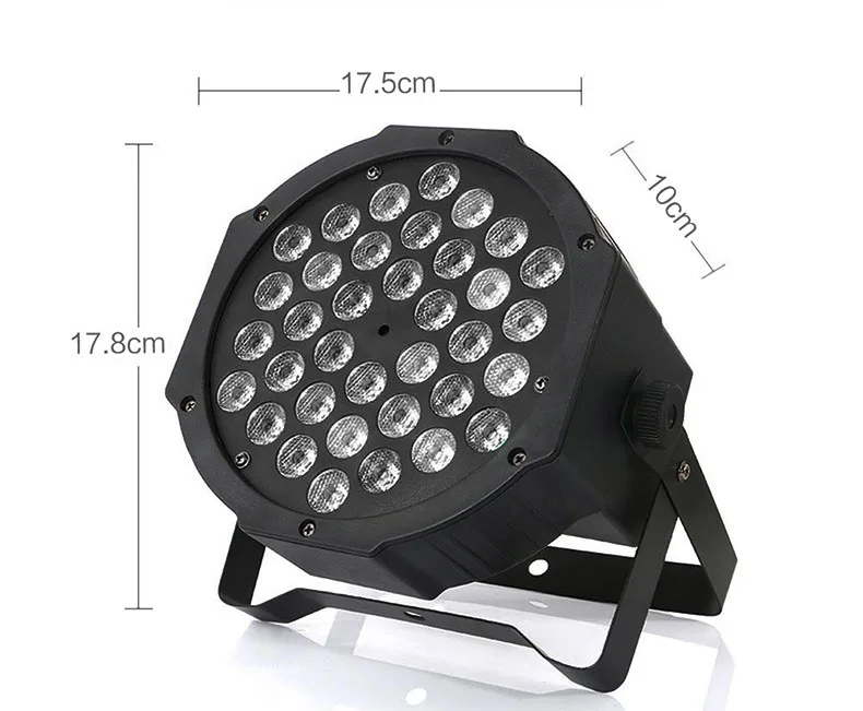 12pcs 36*1W 36leds AC90 - 240V LED Lamp DMX RGB LED Flat Par Light Stage Lamp For KTV Party Disco DJ Bar Effect UP Sound Auto DJ