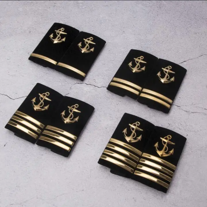 Metal Ombro Epaulette, Emblema da Marinha, EUA Capitão Oficial Marinheiros, Board Mark