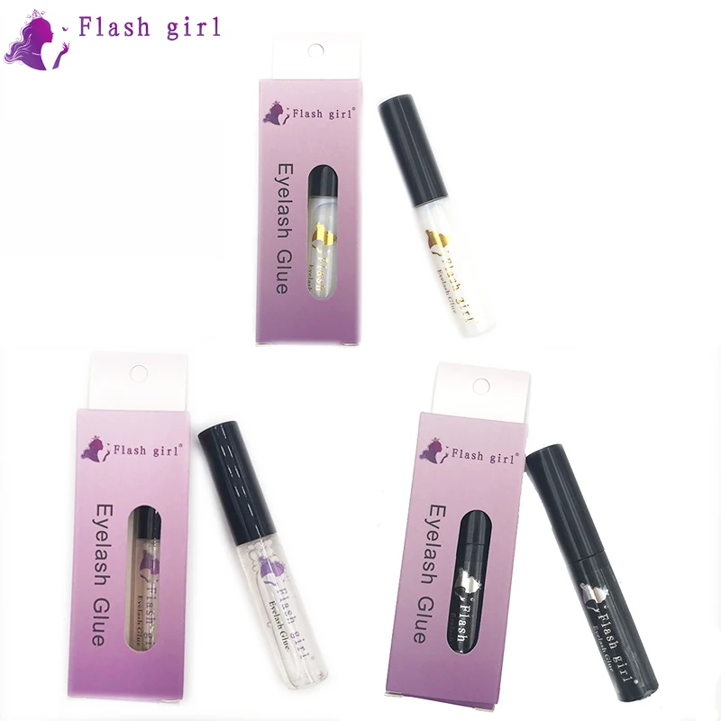 

Flash Girl 3 Colors Eyelash Glue Long Lasting Fast Drying Black Eyelash Glue for Makeup