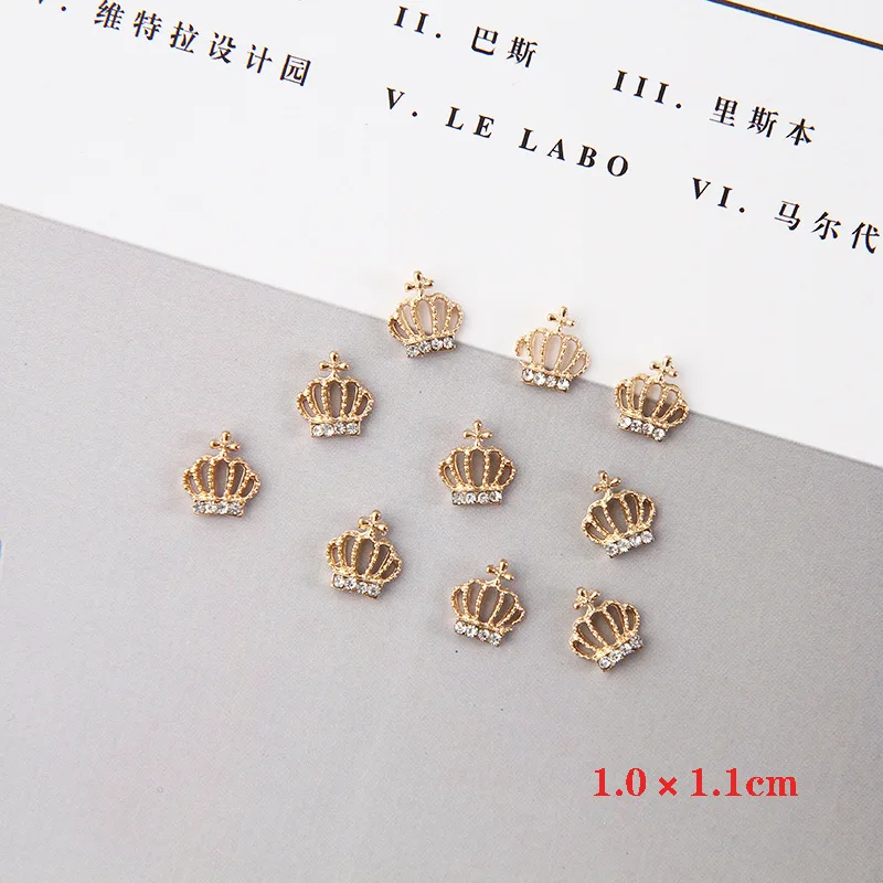 10pcs 10x11mm Crystal Crown  metal Charms Pendant for  Earring DIY   Fashion Charms for Jewelry Making