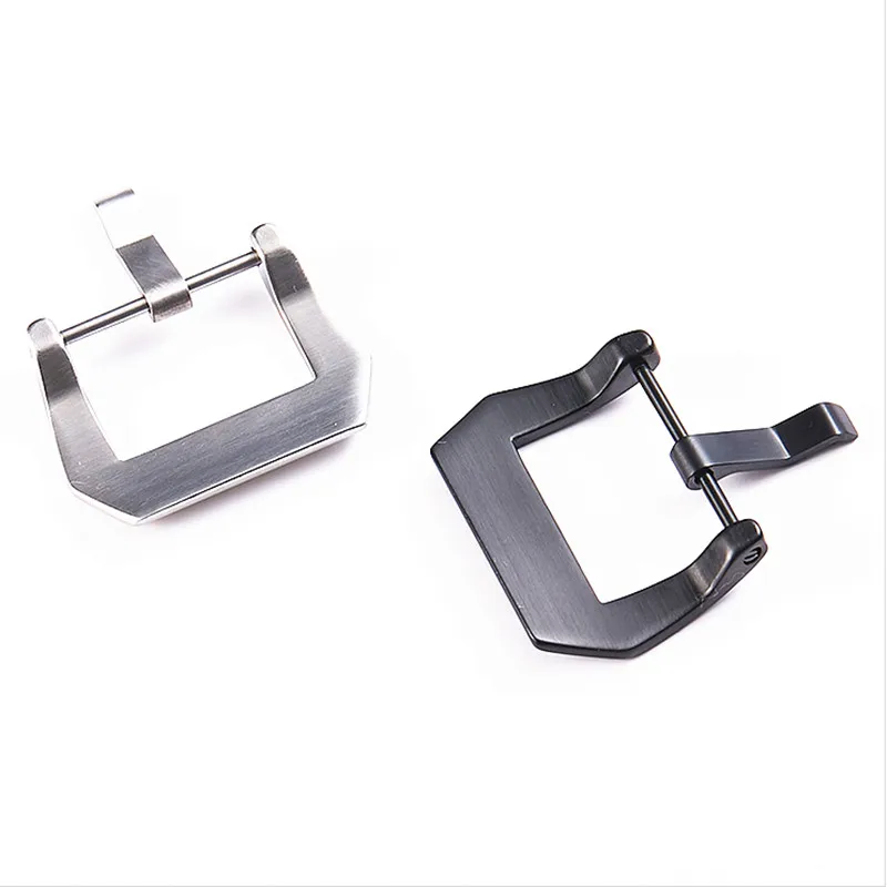 Wholesale 10Pcs/Lot Watch Buckle Stainless Steel Watch Buckle Silver And Black Color Shiny And Matte style 20MM 22MM 24MM 26MM