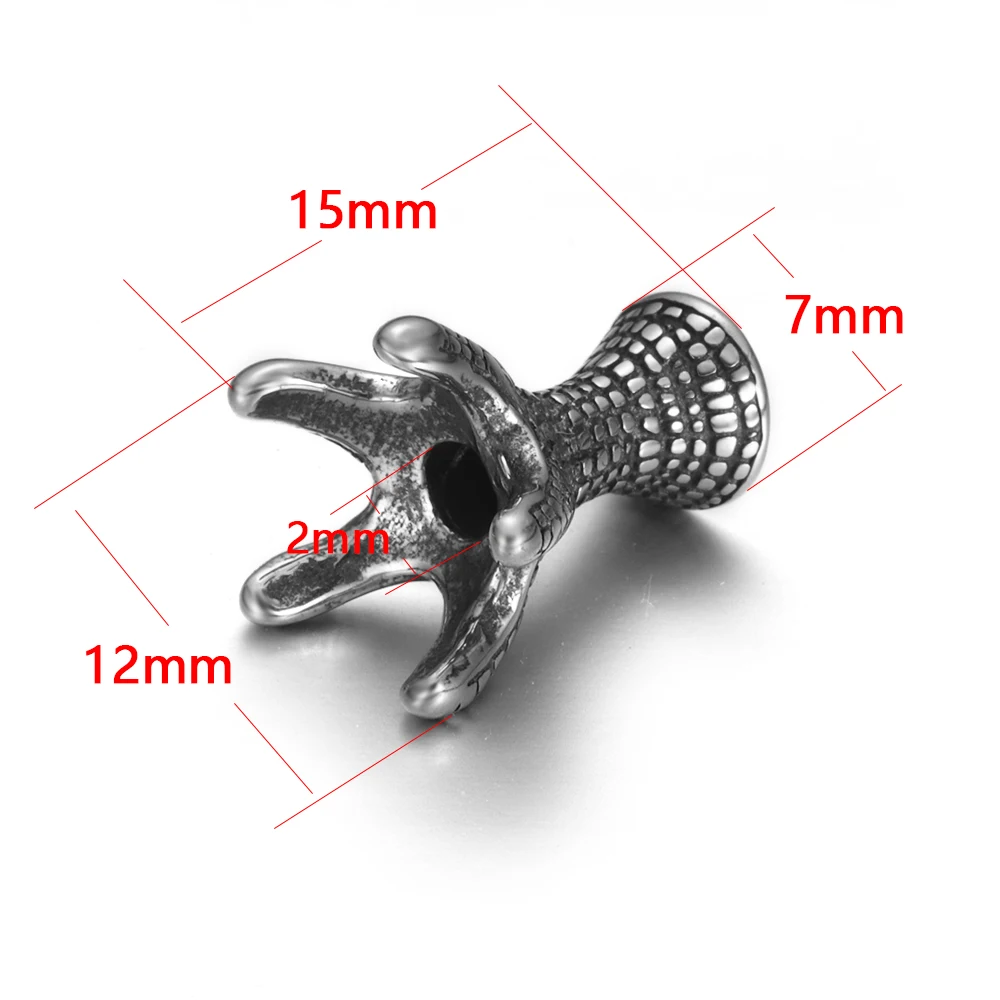 Stainless Steel Spacer Beads 2mm Hole Thalami Sliders Claw Charms for Beaded Bracelet Jewelry Making DIY Accessories