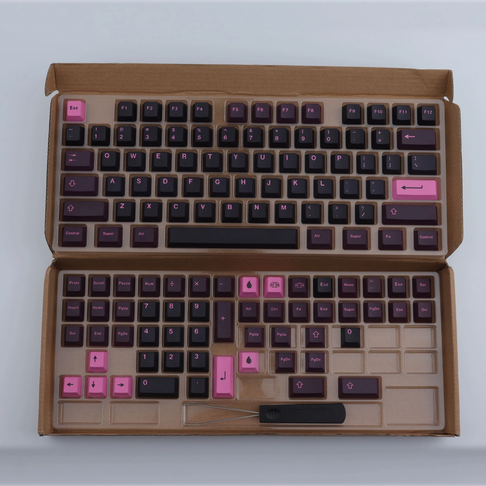 PBT Keycap 137 Schlüssel Kirsche Profil DYE-SUB Personalisierte GMK Rosa Lotus tastenkappen Für Mechanische Tastatur