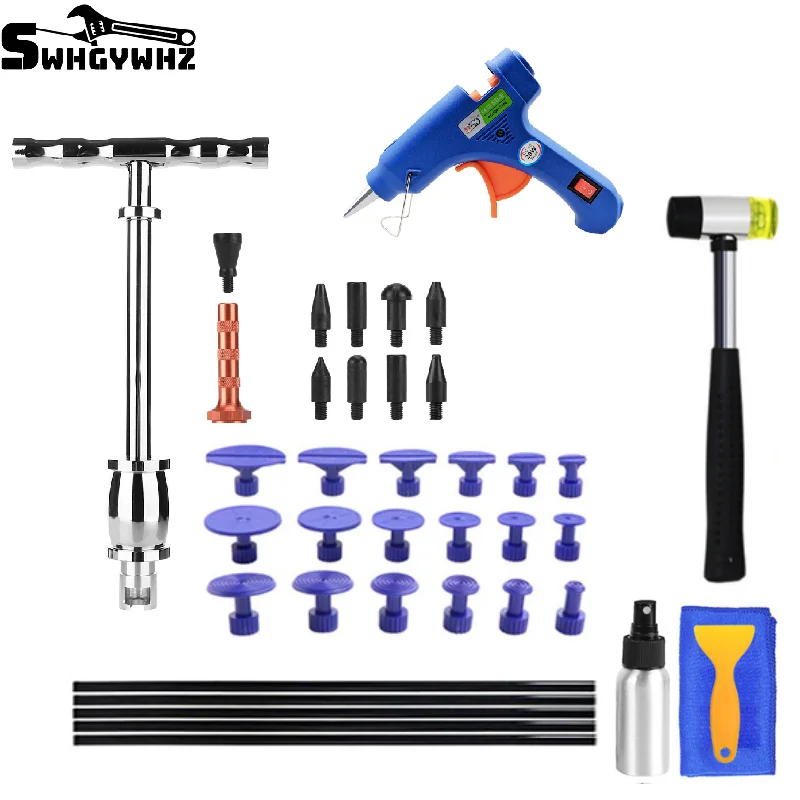 Slide Hammer Tool Set Dent Puller Dent Removal Paint Free Dent Service Tool Tag Pull Out Hand Tool Set