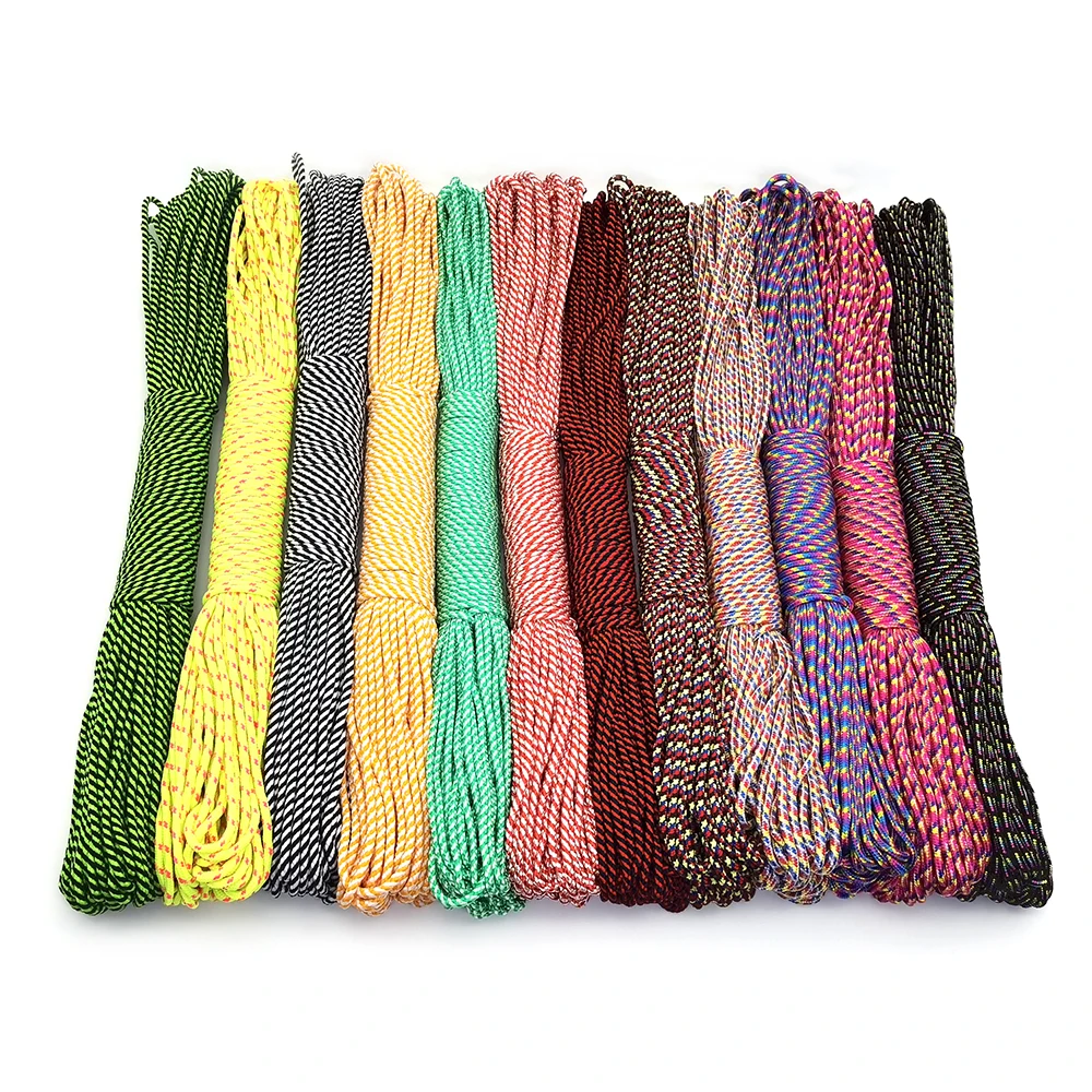 328ft 3mm Cord Rope Parachute Lanyard Rope For Climbing Survival Equipment Paracord Bracelet Mask Lanyards Paracord Bracelet