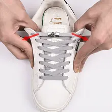 Elastic No-Tie Cross Buckle Shoelaces #2