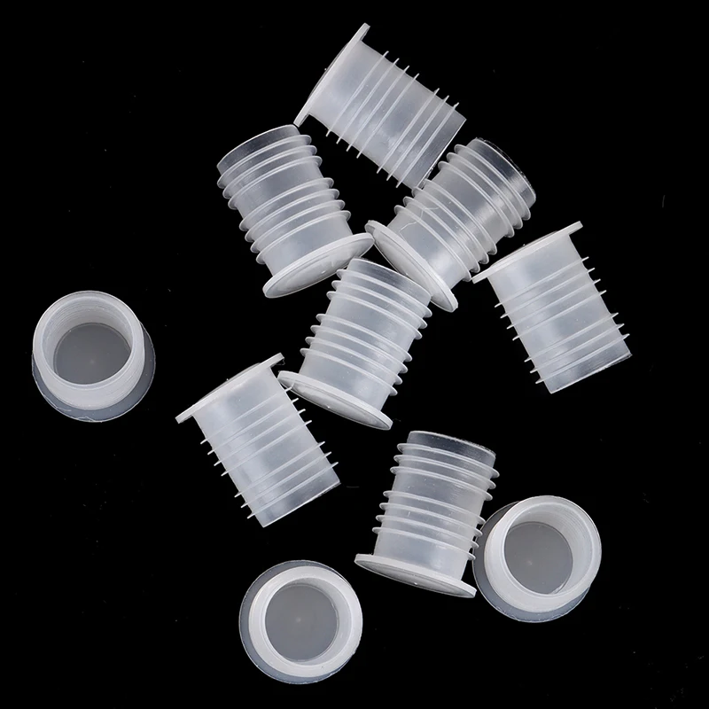 10 Pcs Plastic Bottle Cap Wine Bottle Stopper Inner Cork Bar Accessories Disposable Threaded Dust Cap For Medical Saline Bottles