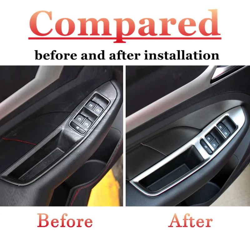 For MG ZS car window button switch cover glass lifting trim frame interior control panel Auto styling accessories Only for LHD