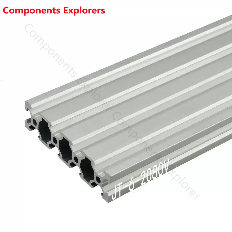 Arbitrary Cutting 1000mm 2080T-solt Al 2080V-solt European Standard Aluminum Extrusion Profiles For 3D Printer Parts CNC DIY