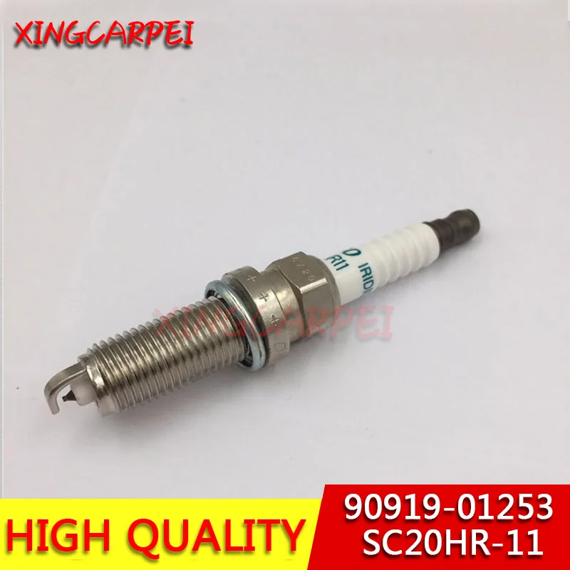 High Quality 4pcs 90919-01253 SC20HR11 Iridium Spark Plug For TOYOTA COROLLA PRIUS SCION LEXUS 9091901253 SC20HR-11 90919 01253