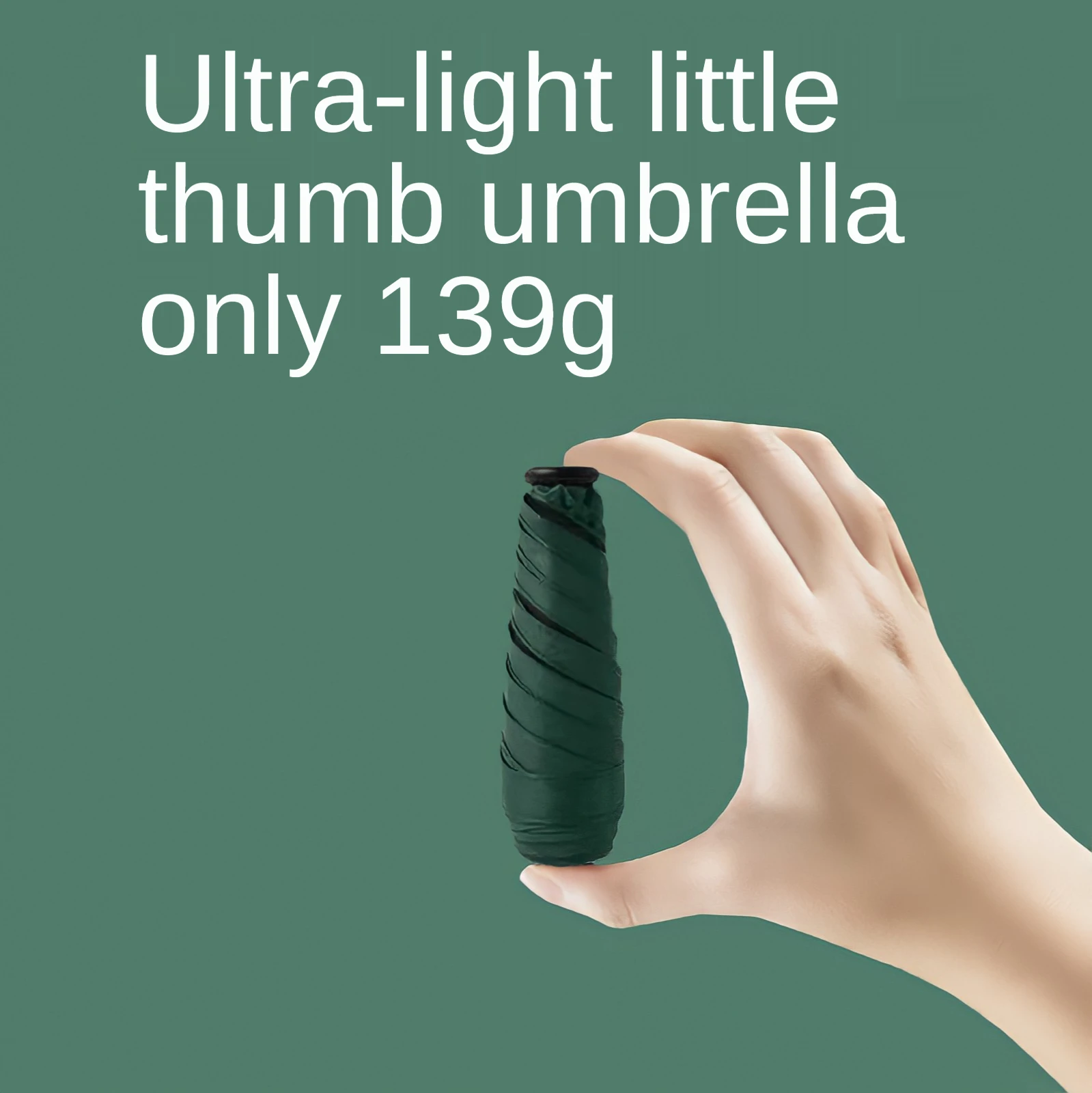 Thumb umbrella Mini ultra light sun umbrella women's small portable pocket umbrella six fold umbrella flat top minimum umbrella