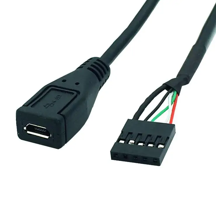 USB cable Micro 5Pin terminal mother / DuPont 2.54/1*5P female USB gear board line 5P DuPont 2.54 0.5m