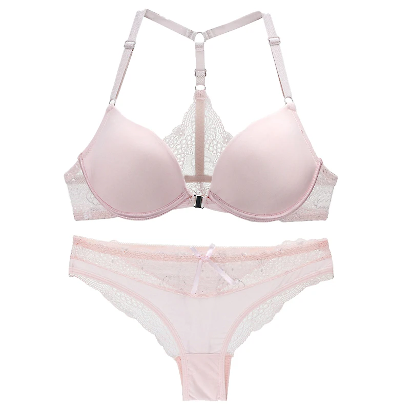 DaiNaFang Neue Sexy Bhs Set Tiefe V Y-Linie Straps Japan und Südkorea Spitze Frauen Unterwäsche ABC Tasse weibliche Dessous