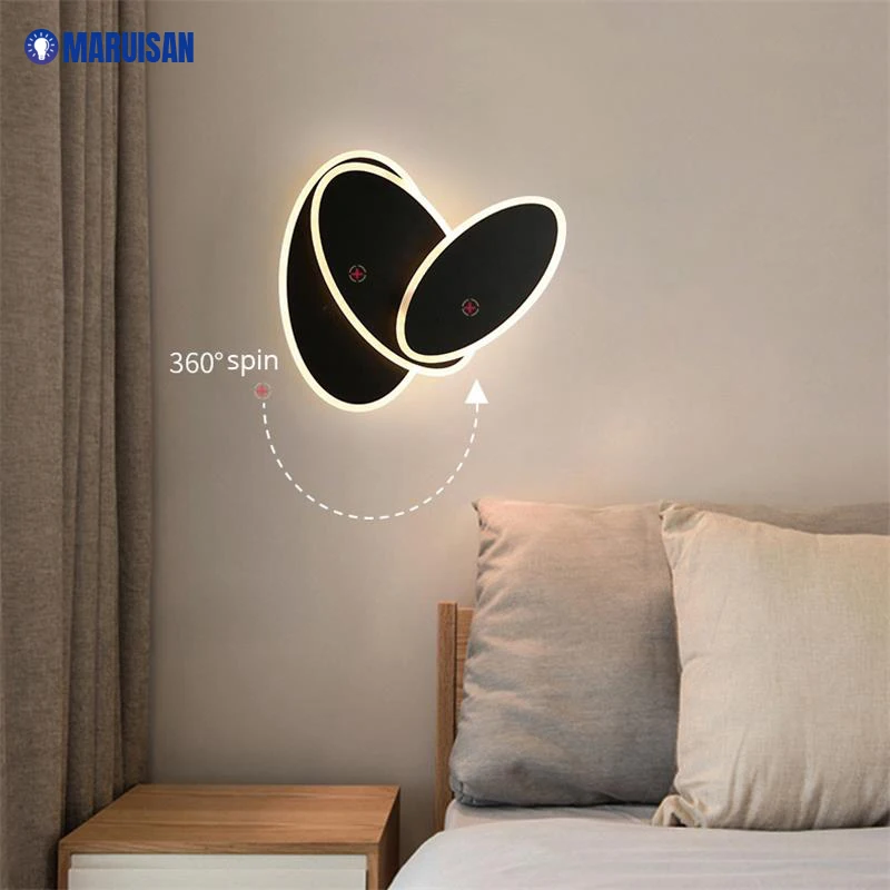 Modern Wall Lamps For Rotation Living Room Lights Bedroom bedside Aisle Corridor Foyer Hall Spin Indoor Lighting Home fixtures