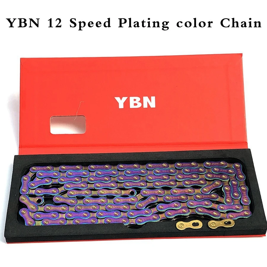 YBN Bicycle Chain Ultralight Black Gold silver half all Hollow 10 11 12 Speed Chain MTB Mountain Road Bike Chain for shimano