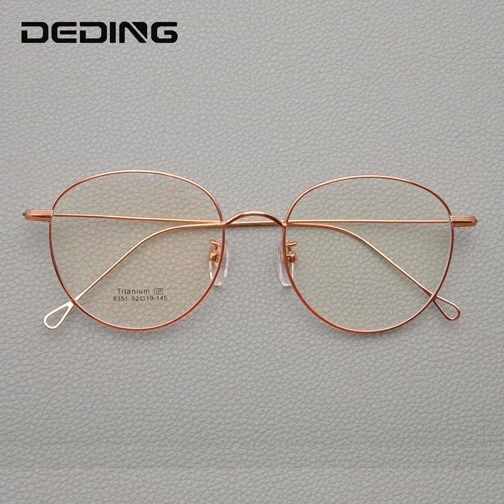 

Pure Titanium Round Glasses Frame Women Ultralight Titanium Eyeglasses Prescription Men Myopia Optical Frame Eyewear DD1595