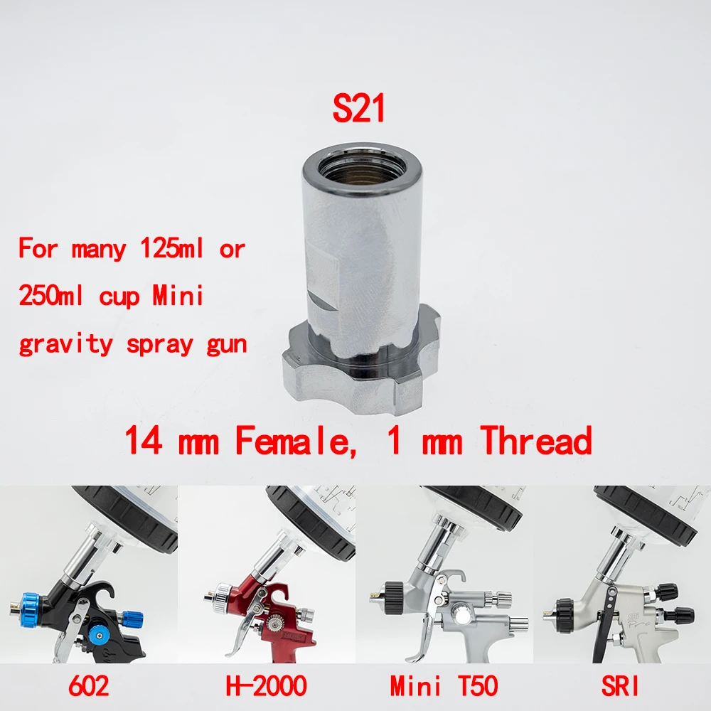 Imagem -04 - Todos os Cobre Pistola de Pulverizador Conector Pps Adaptador Pistola Copo Adaptador para Pistola de Pulverização Descartável Copo de Medição