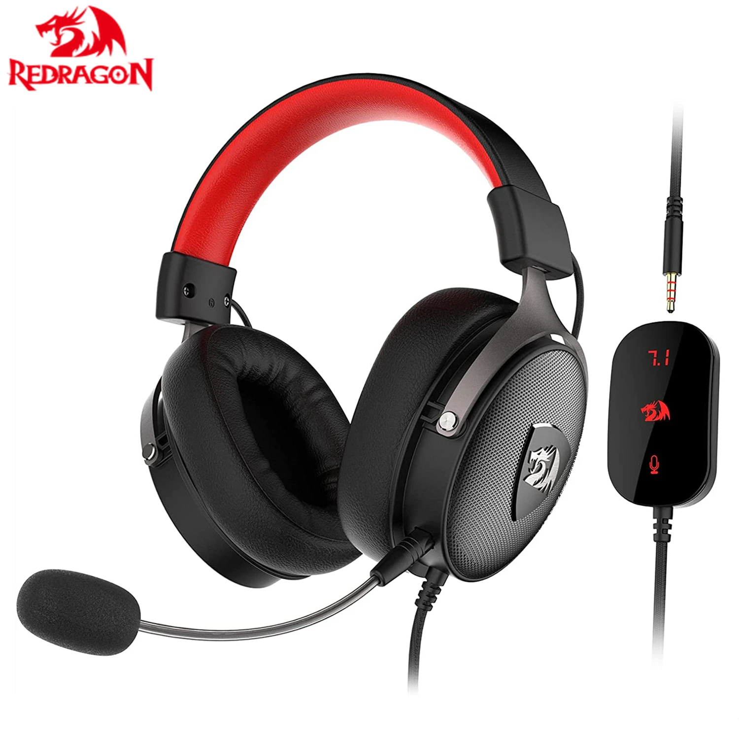 Redragon H520 Gaming Headphone Microphone Noise Cancelling 7.1 USB 3.5MM Surround Computer Earphones For PC PS4 Xbox One Phone