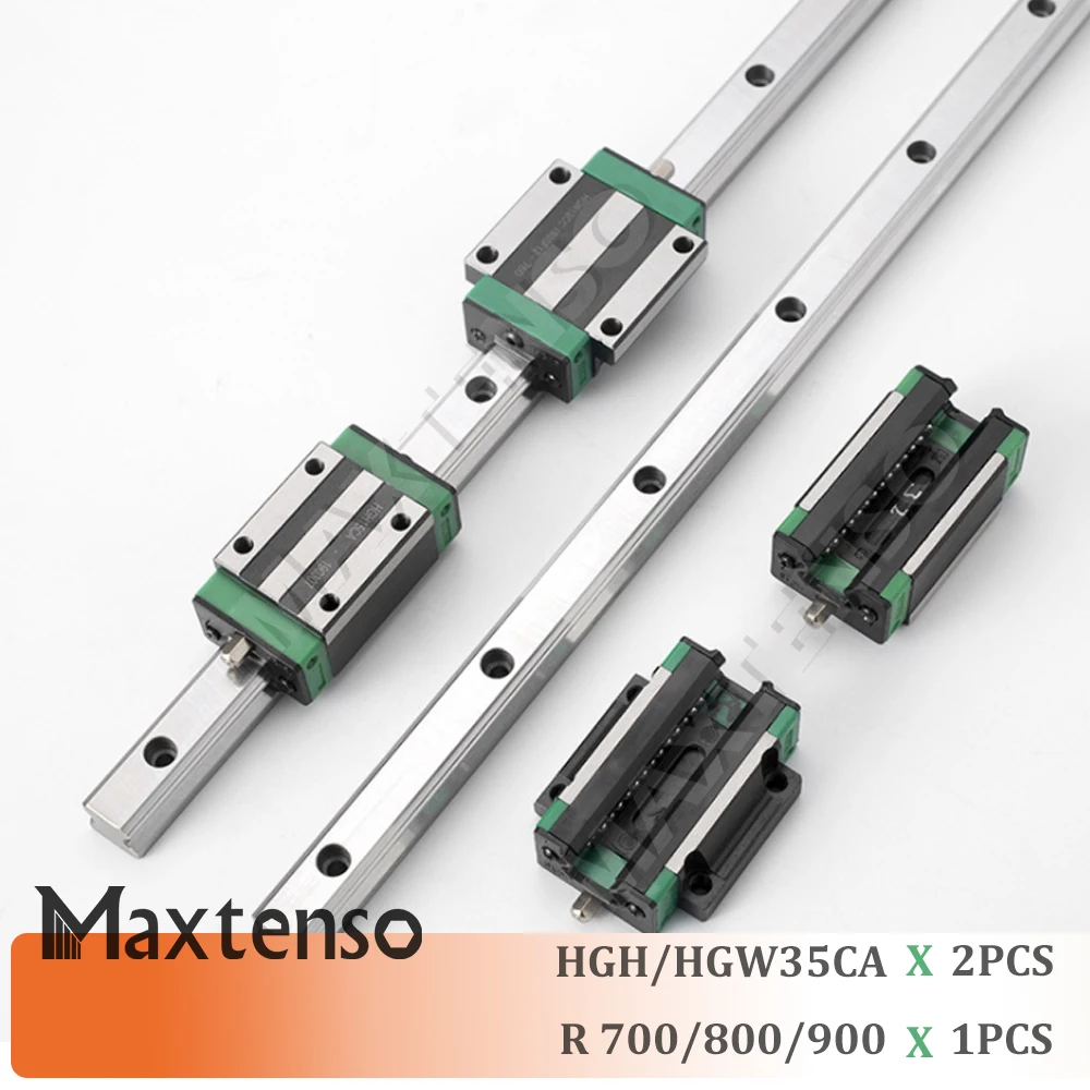 MAXTENSO HGH35 HGW35 CNC Kit Linear Guide Rail 700 800 900mm HGR35 Machine Center High Precision Heavy Load Linear Rail Blocks