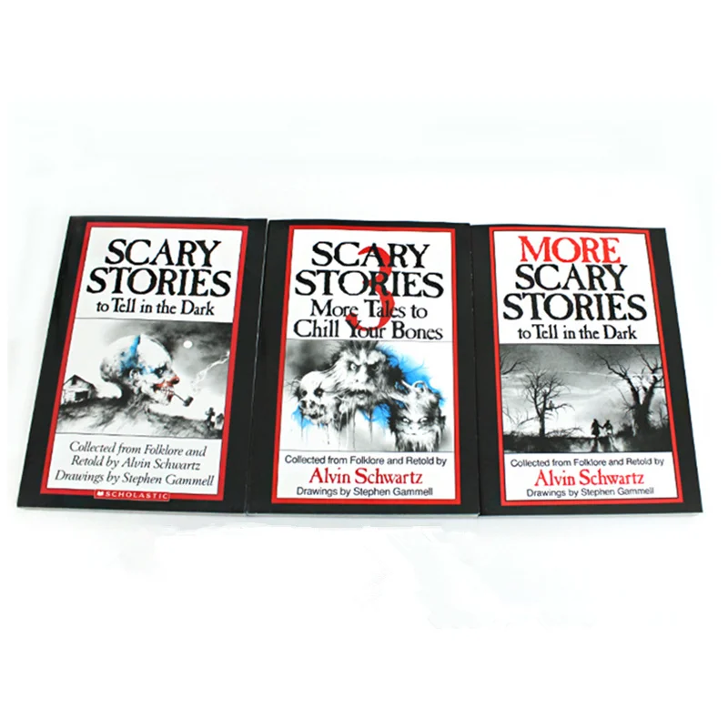 Scary Stories To Tell In The Dark 3 Books Set Volume 1,2,3, Kids Books