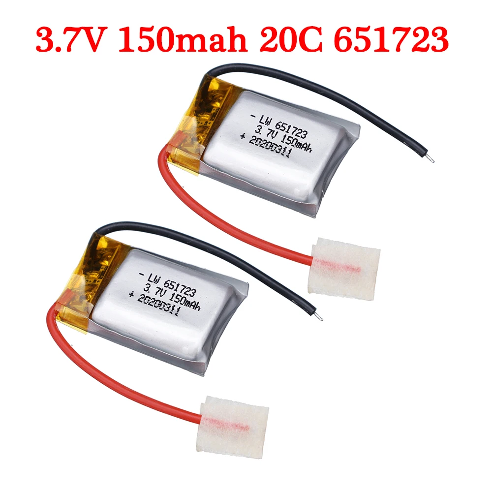 3.7V 150mAh Lipo battery For Syma S105 S107 S107G S109 S111 MJX RC S977/S009 Wltoy V319 RC Drone Quadcopter Spare parts 651723