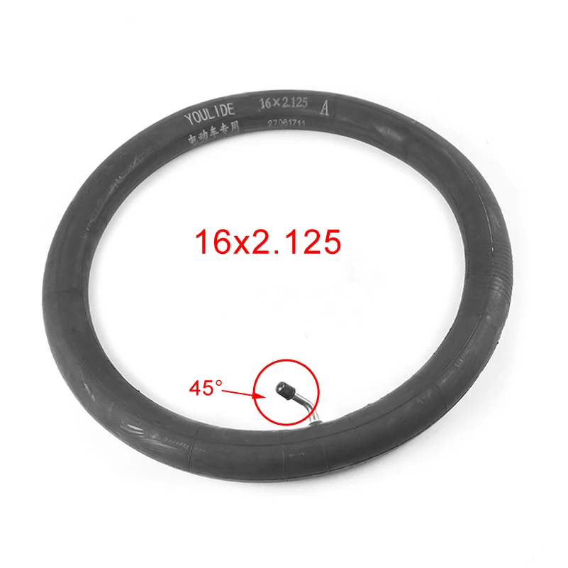 16x2.125 Inner Tube Electric scooter for 16 Inch Electric scooter 16*2.125 Inner Tube 45° Nozzle High Quality Rubber