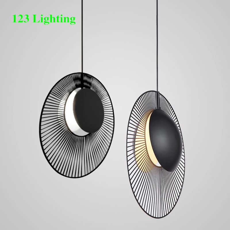 New Style Indoor LED Pendant lights Black Metal Restaurant Lamp Loft Bedroom Hanging Light Fixtures E14 Bulb Cable Adjustable