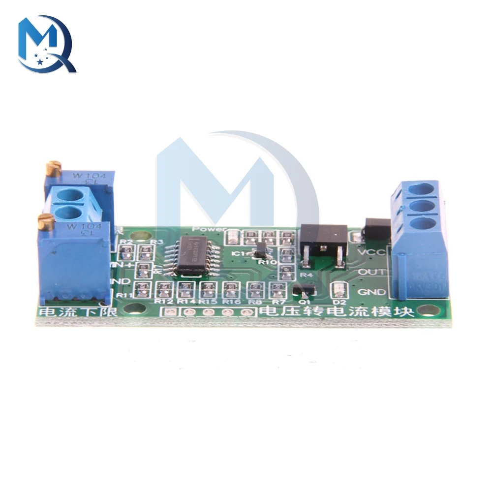 Modulo convertitore di corrente di tensione indicatore LED Non isolato DC 7-30V per controllo industriale 4-20mA 3.3V 5V 9V 12V 24V