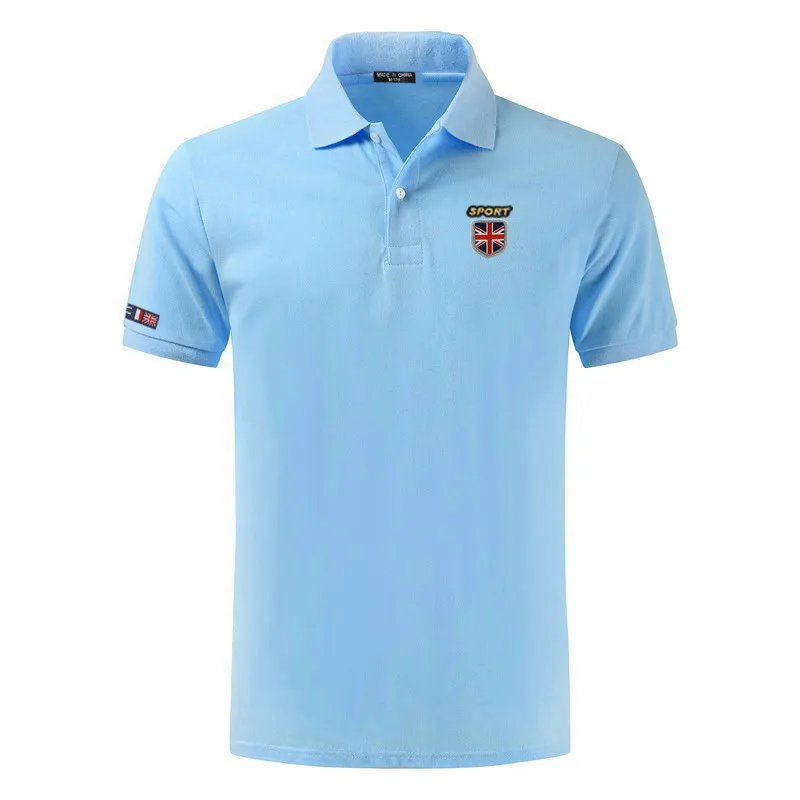 Polos 100% de algodón de alta calidad para hombre, camisas de talla grande XS-5XL de Color sólido, Polos de manga corta con solapa, novedad de