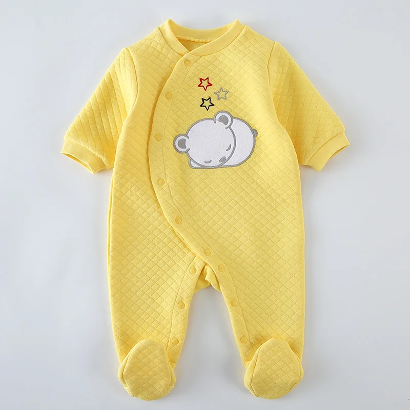 Baby baumwolle strampler kleidung neugeborenen langarm Unisex onesies pyjamas neugeborenen baby mädchen junge footed overalls overall outfit