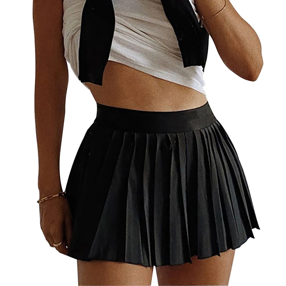 White Pleated Skirt Short Woman Elastic Waist Mini Skirts Sexy Mircro Summer Embroidery Mini Tennis Skirt New Preppy