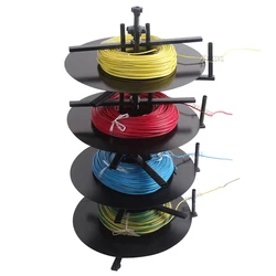 1 to 4 Layer Rotary Wires Feeder Tools Cable Coil Feeding Machine Cable Rotating Disc for Wires Stripping Cutting Machine