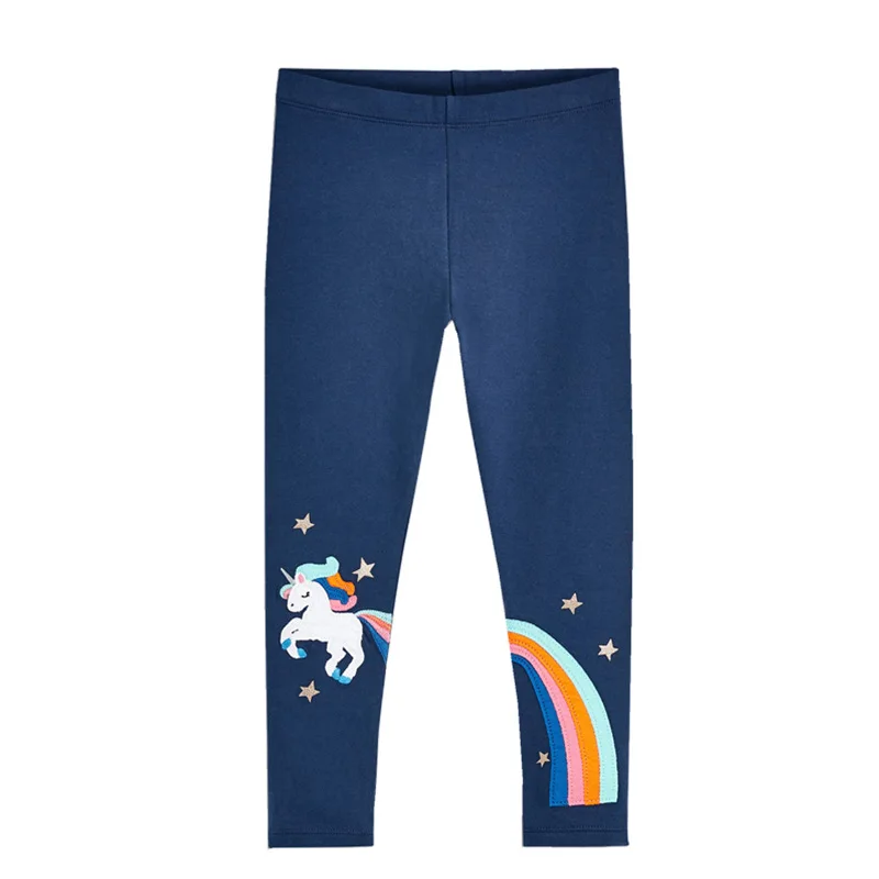 FJFille-Leggings 100% en coton pour filles, pantalons skinny à imprimé dessin animé, pour enfants, fjKF083