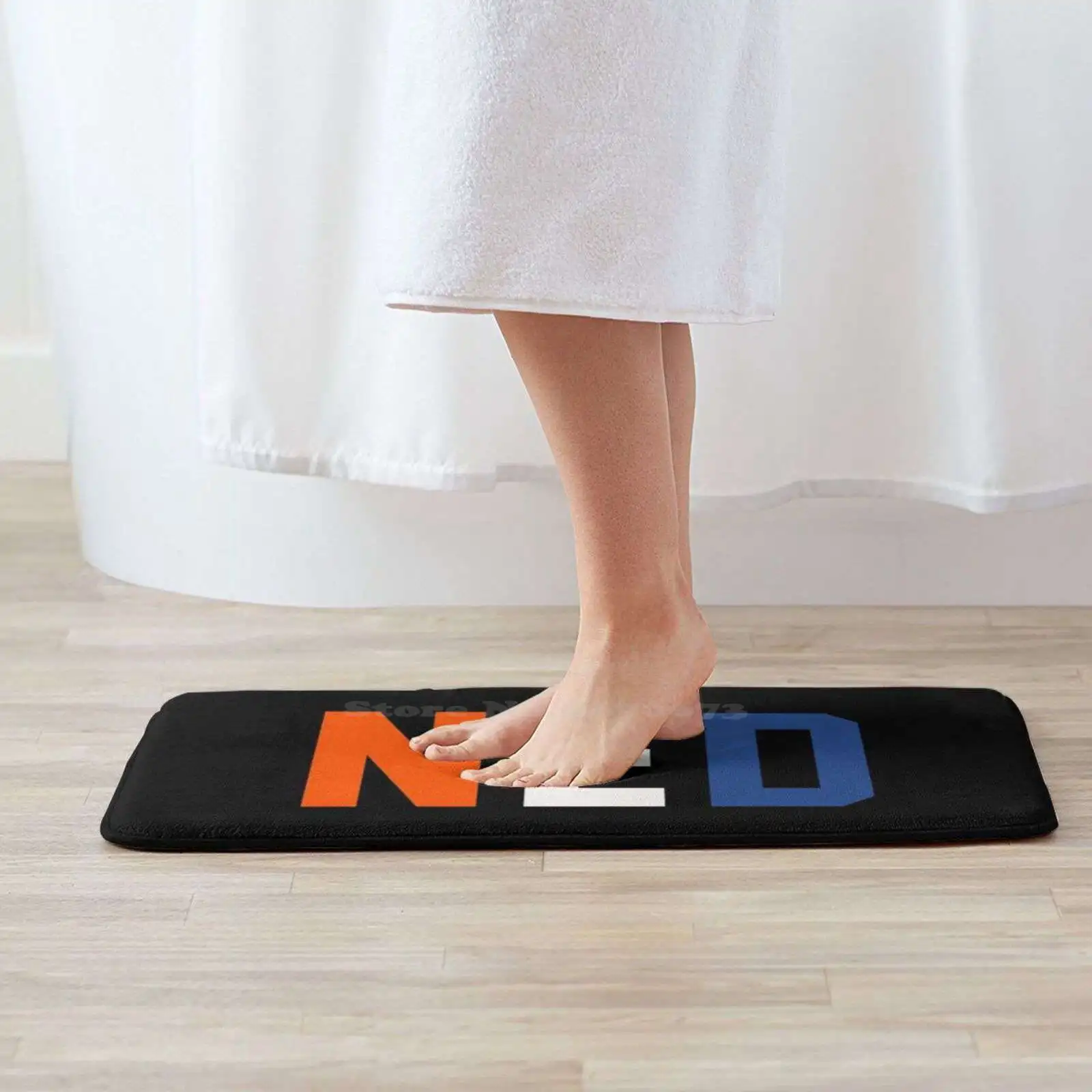 Ned Orange White Blue Soft Cushion Home Carpet Door Mat Car Rug Netherlands Trigram Trigraph Sports Pek1787 Travel Vacation