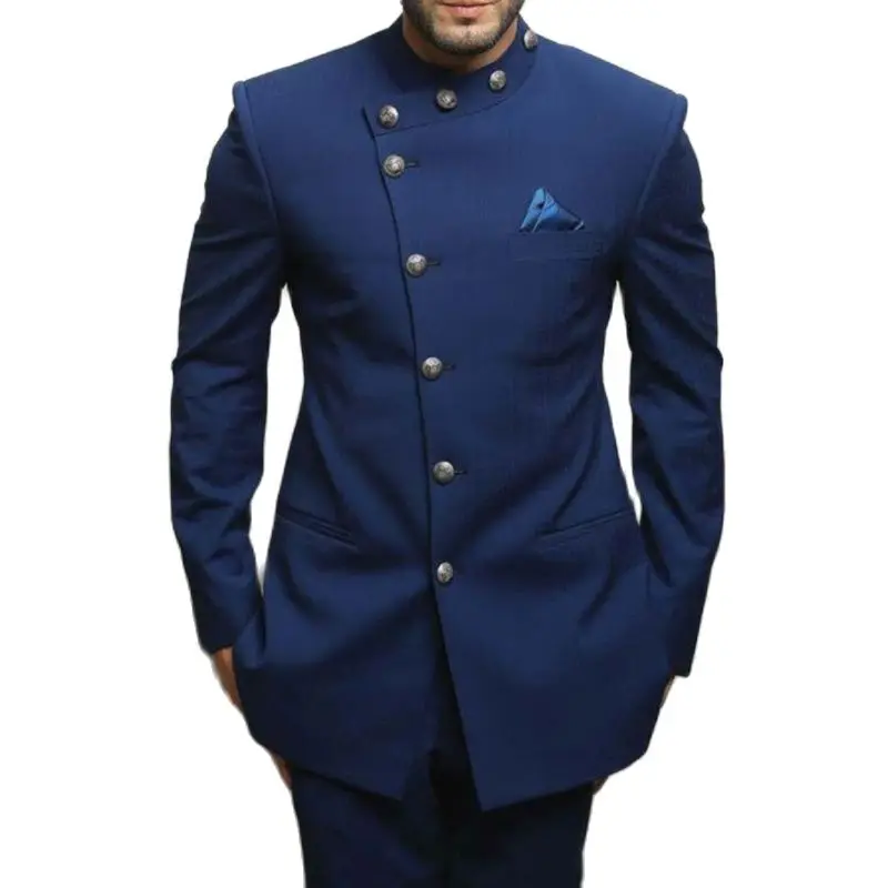 2 Piece Jodhpuri Men Suits Slim Fit 2024 Wedding Tuxedo for Groom Male Fashion Jacket with Pants New Arrival