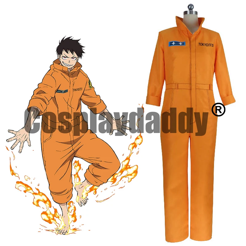 Fire Force Enen no Shouboutai Special Fire Force Company 8 Arthur Boyle Takehisa Hinawa Jumpsuit Anime Cosplay Costume S002